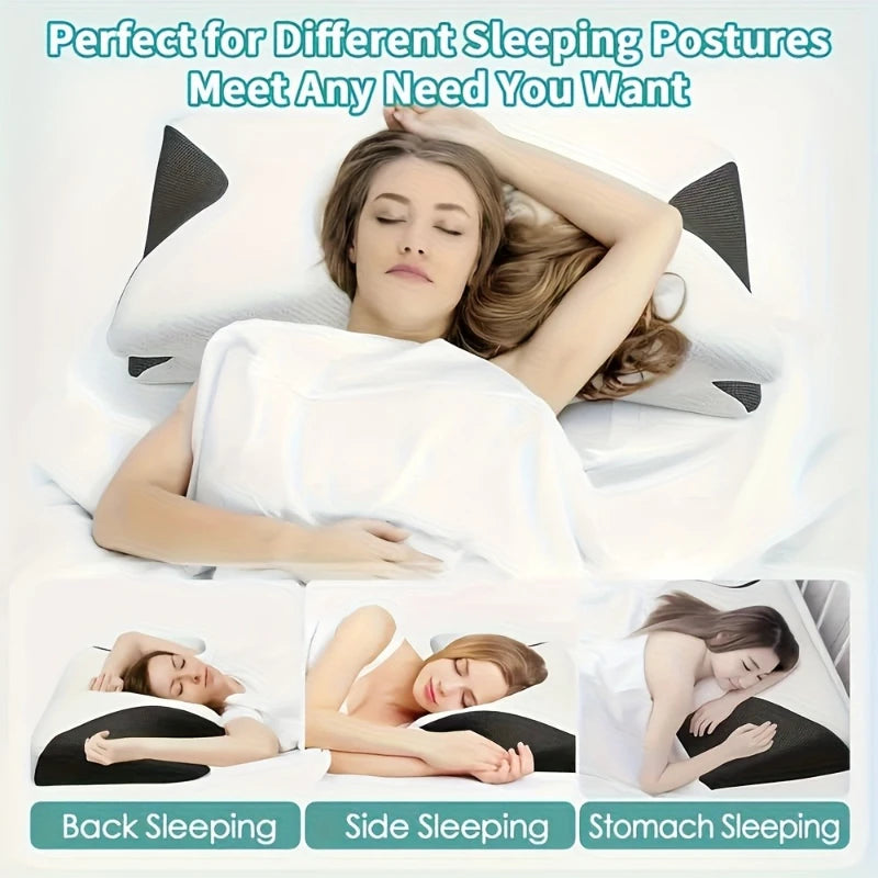 Premium Ergonomic Cervical Pillow: Contoured Design for Multi-Position Sleepers