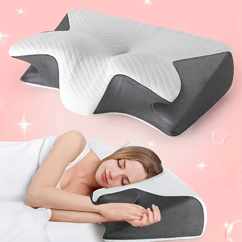 Premium Ergonomic Cervical Pillow: Contoured Design for Multi-Position Sleepers
