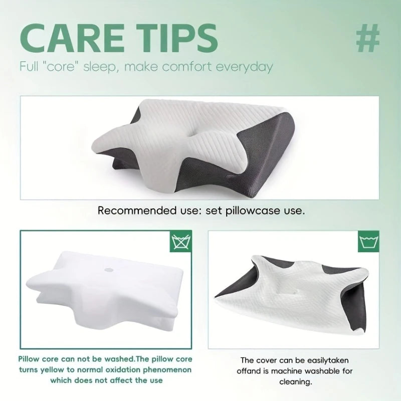 Premium Ergonomic Cervical Pillow: Contoured Design for Multi-Position Sleepers